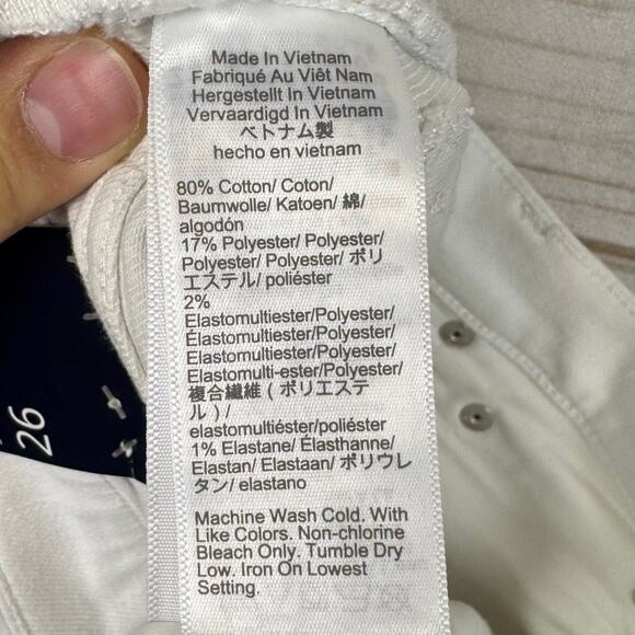 J. Crew White Stovepipe Straight Jean in Signature Stretch+ Size 26 - Picture 13 of 15